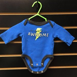 4/$12 💥♻ Carter's Royal "My Auntie Is Awesome" LS Bodysuit Onesie | NB | 106